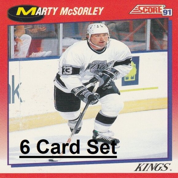 Marty McSorley Los Angeles Kings NHL Hockey Card Collection - 6 Card Set - Picture 1 of 7